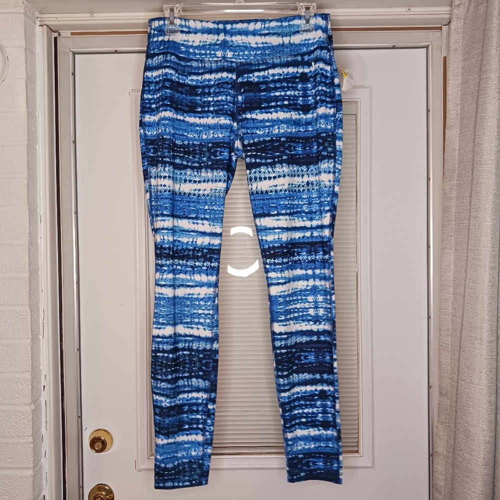 Danskin Now Blue/Black Leggings Size Med